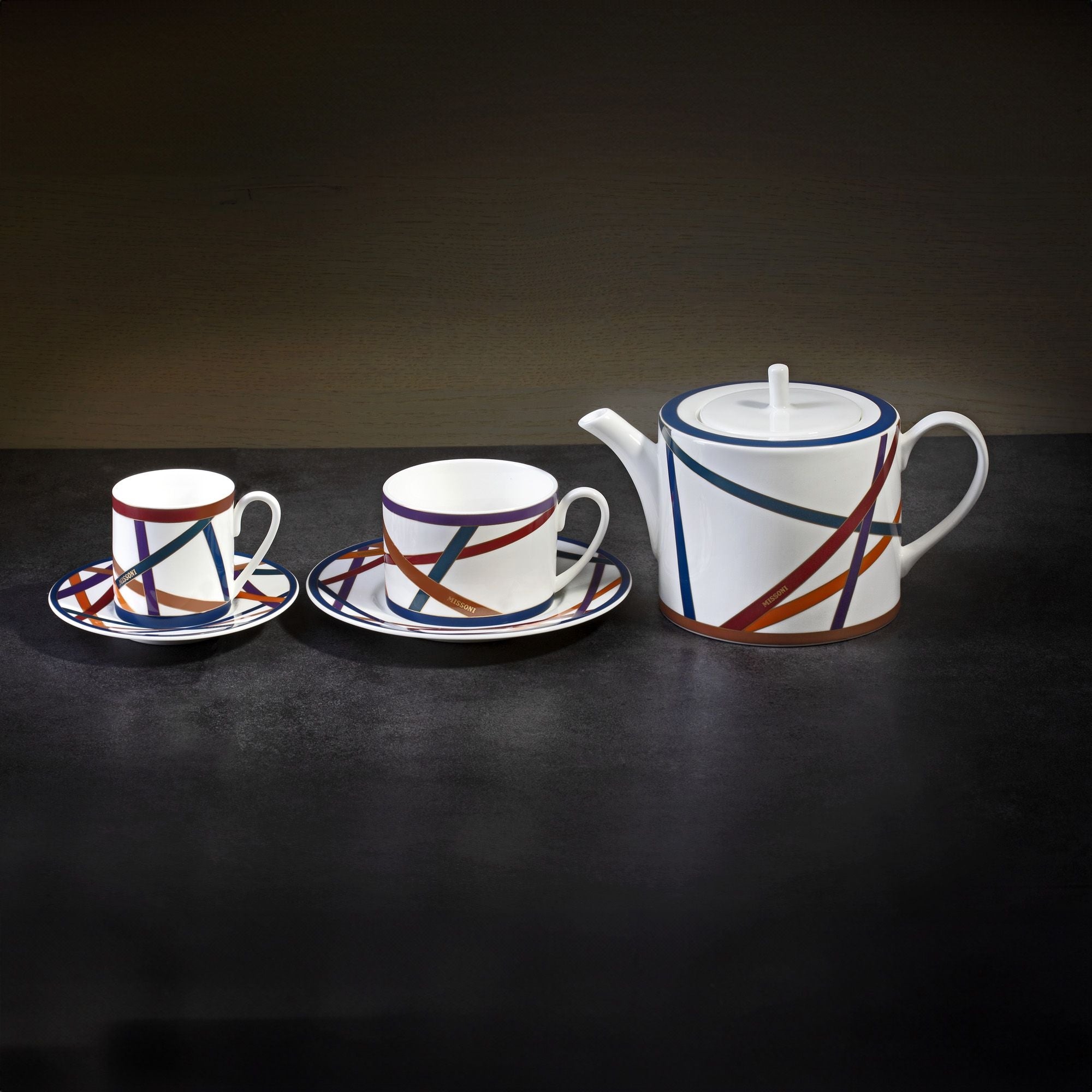 MISSONI - TEA CUP / TEA CUP & SAUCER - CYLINDRIC SHAPE - 0.2 L - SET 6 PCS